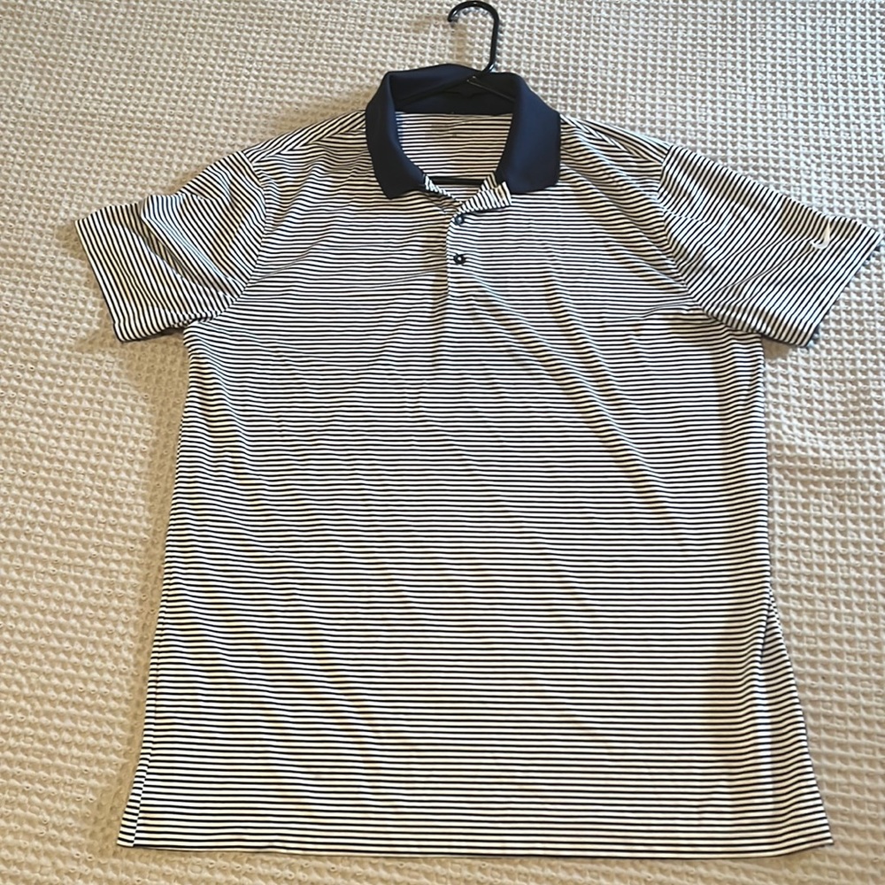 Nike Golf Polo - Navy Blue/White Stripped (Men)